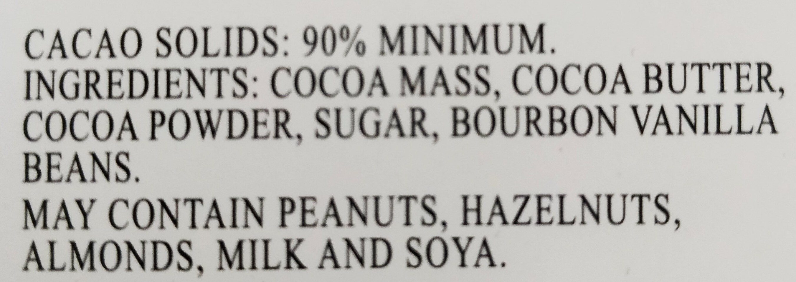 Supreme dark 90% cacao - Ingredients - en