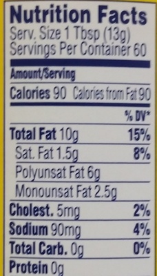 Mayonnaise - Nutrition facts - en