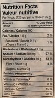 Gnocchi fromage - Nutrition facts - fr