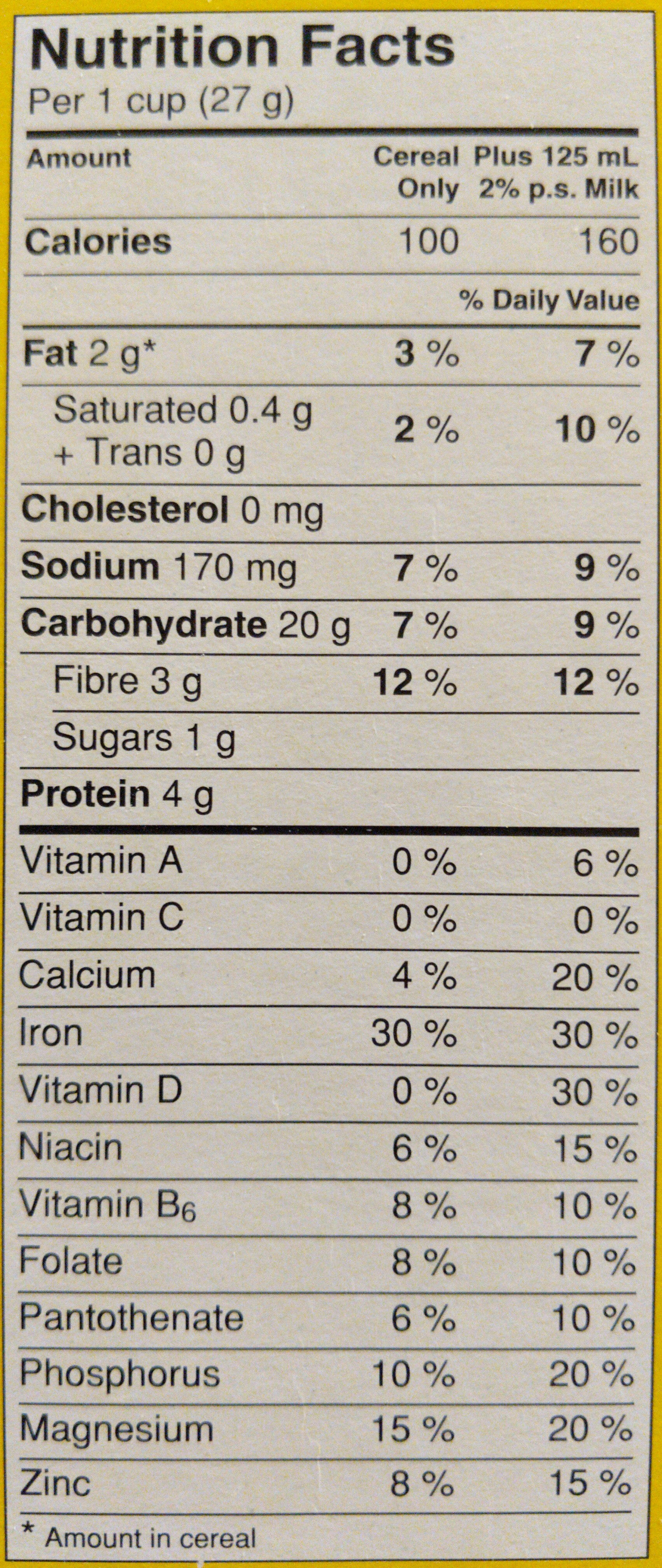Cheerios - Nutrition facts - en