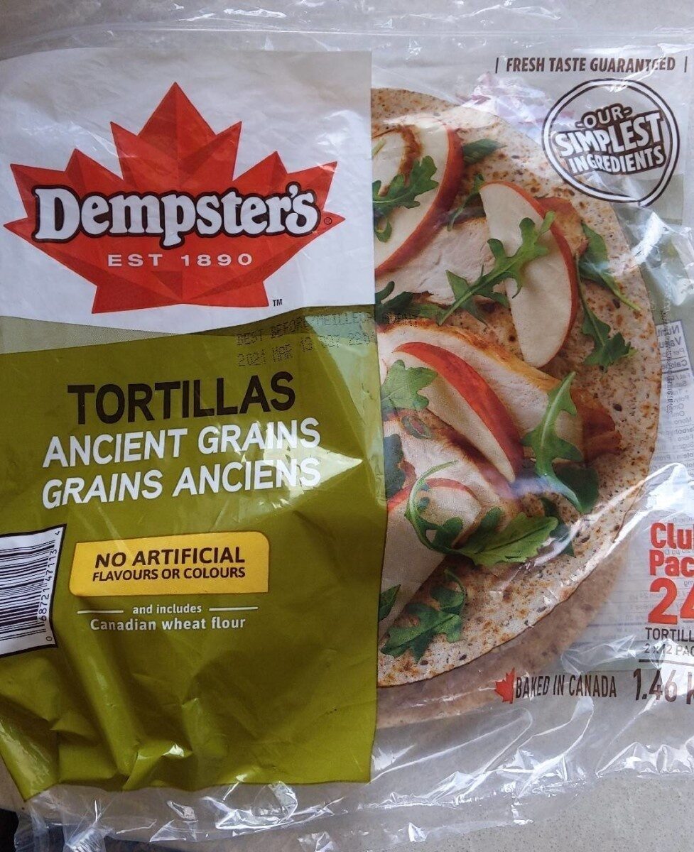 Dempsters Ancient Grains Tortilla - Product - en