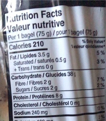 Everything Bagel - Nutrition facts - en