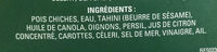 Houmous - Ingredients - fr