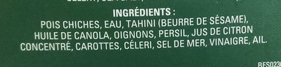 Houmous - Ingredients - fr