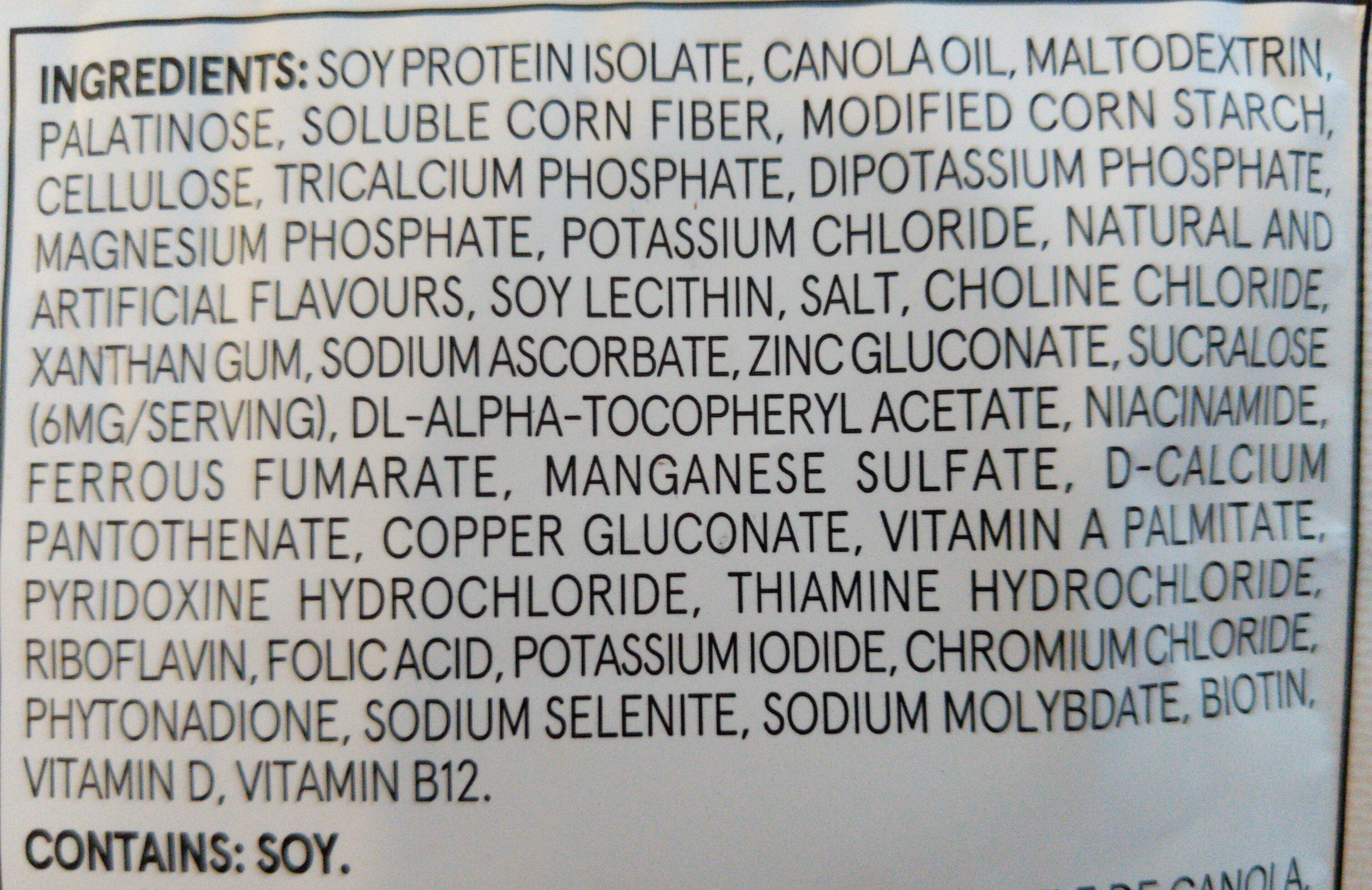 Soylent powder original - Ingredients - en