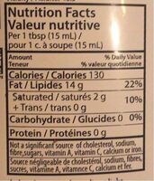 Huile d’olive extra vierge - Nutrition facts - fr