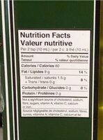 Huile d’Olive extra vierge - Nutrition facts - fr