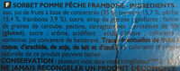 Sorbet Oasis Pêche Pomme Framboise - Ingredients - fr