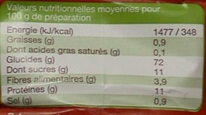 Préparation pour brioche levure boulangère incorporée - Nutrition facts - fr
