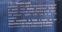 NESTLE DESSERT Chocolat au Lait - Ingredients - en