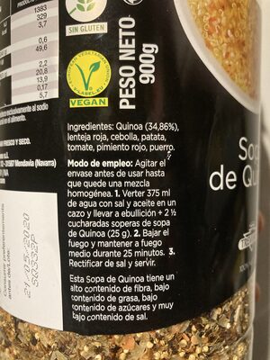 Sopa de Quinoa - Product - fr